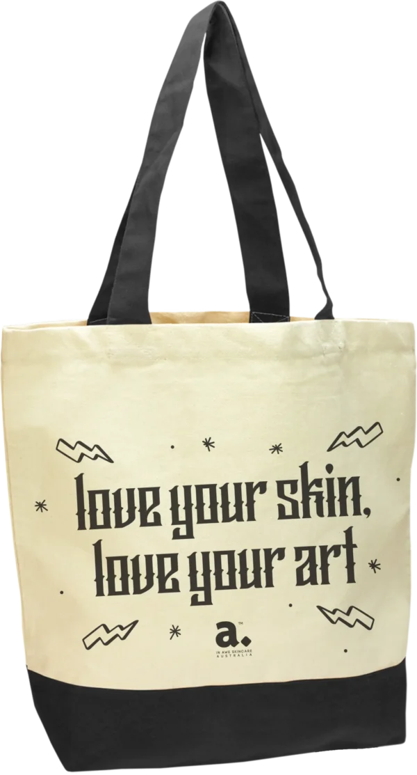 Cotton Tote Bag - Black/White