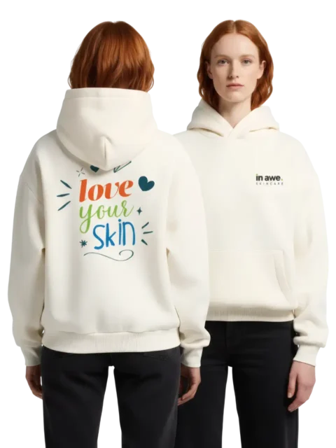 Product thumbnail for In Awe Love Your Skin Relaxed Hoodie